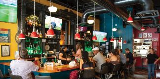 Bar-friendly grub interior of Bottle Rocket