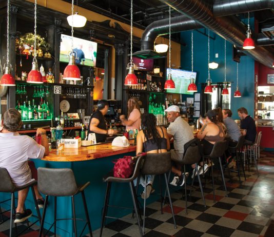 Bar-friendly grub interior of Bottle Rocket