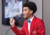 The debate program that’s sending underserved Atlanta students to Harvard Isaiah Stephens at Harvard’s summer debate program, wearing a red blazer and speaking into a mic