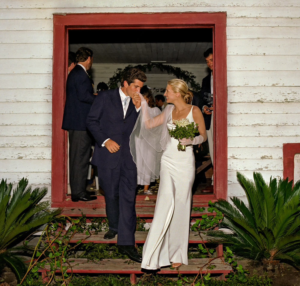 John F. Kennedy Jr. and Carolyn Bessette exiting The First African Baptist Church
