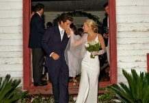 John F. Kennedy Jr. and Carolyn Bessette exiting The First African Baptist Church