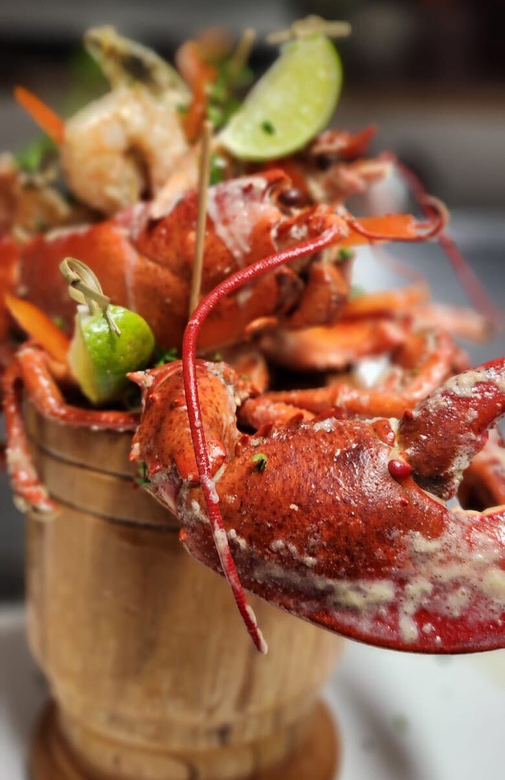 A lobster version of Puerto Rican classic mofongo relleno