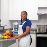 Graduate student Miranda Parham in GSU’s culinary medicine kitchen