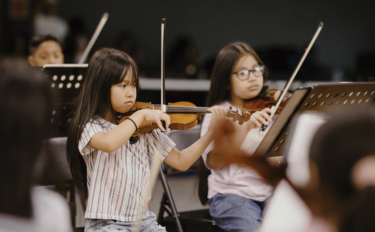 Young players in the Buford Highway Orchestra Project