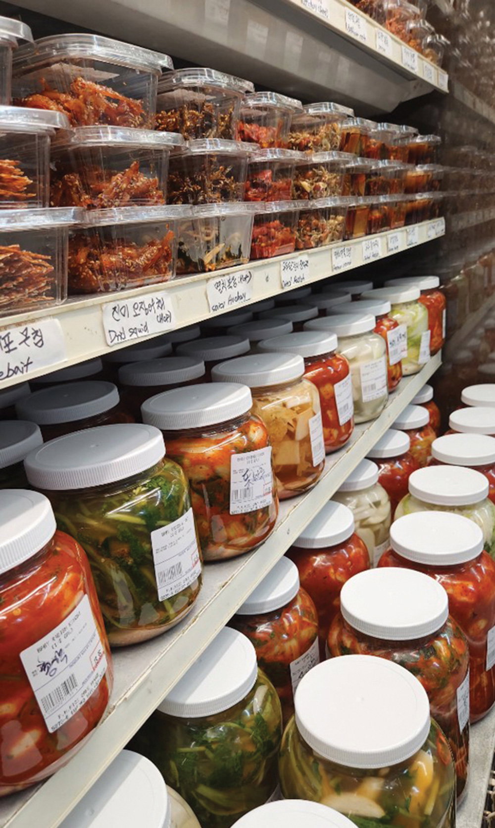 Jars of kimchi and other Korean delights at PN Rice Cake House