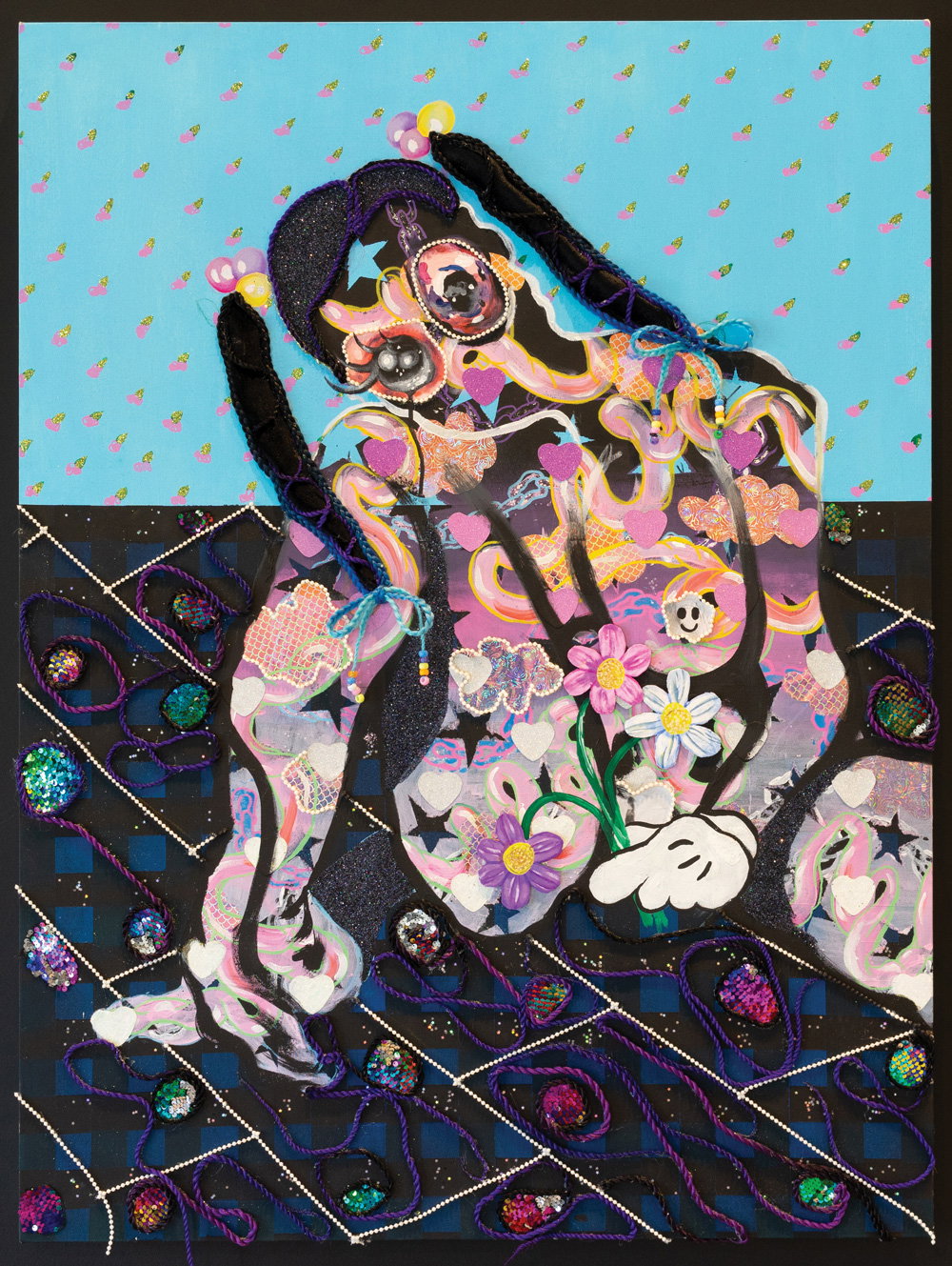 Victoria Dugger's mixed medium artwork, Out of the Woodwork
