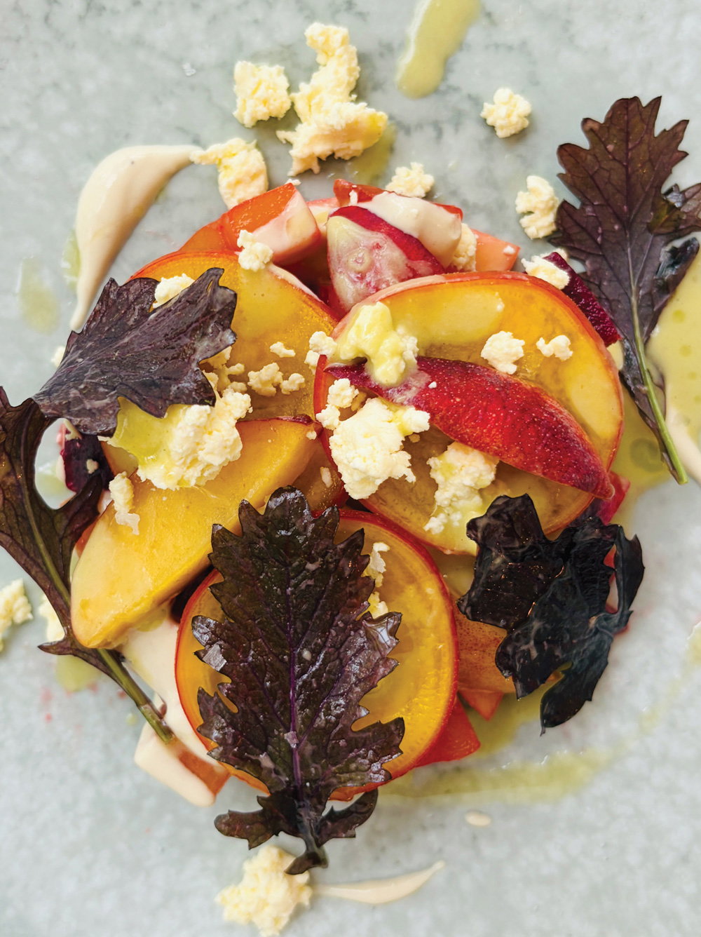peaches and beets shine in a seasonal salad