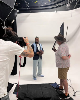 Bijan Robinson kept the mood upbeat throughout the shoot