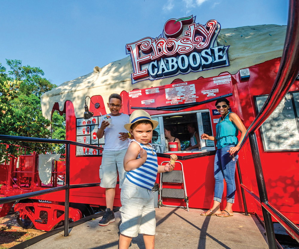 the exterior of Frosty Caboose