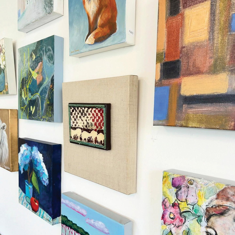 an array of painting at the Fall Art Walk