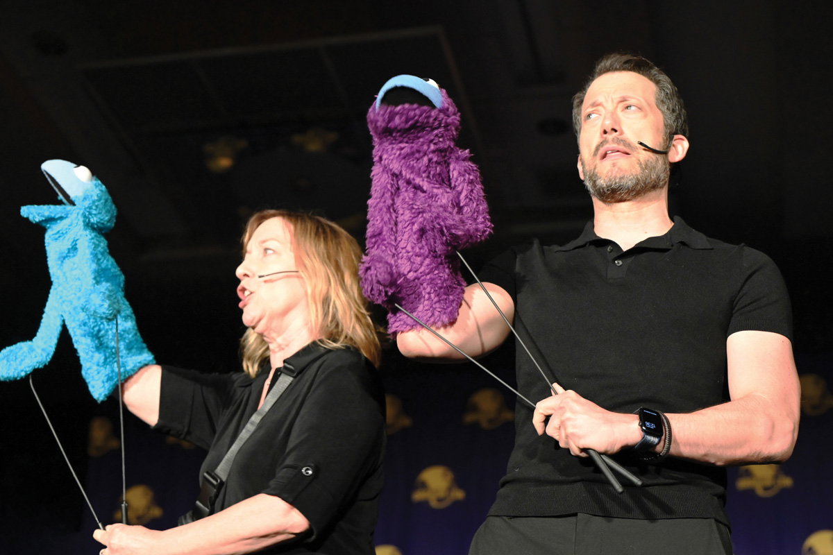 performers at the Late-Night Puppet Slam
