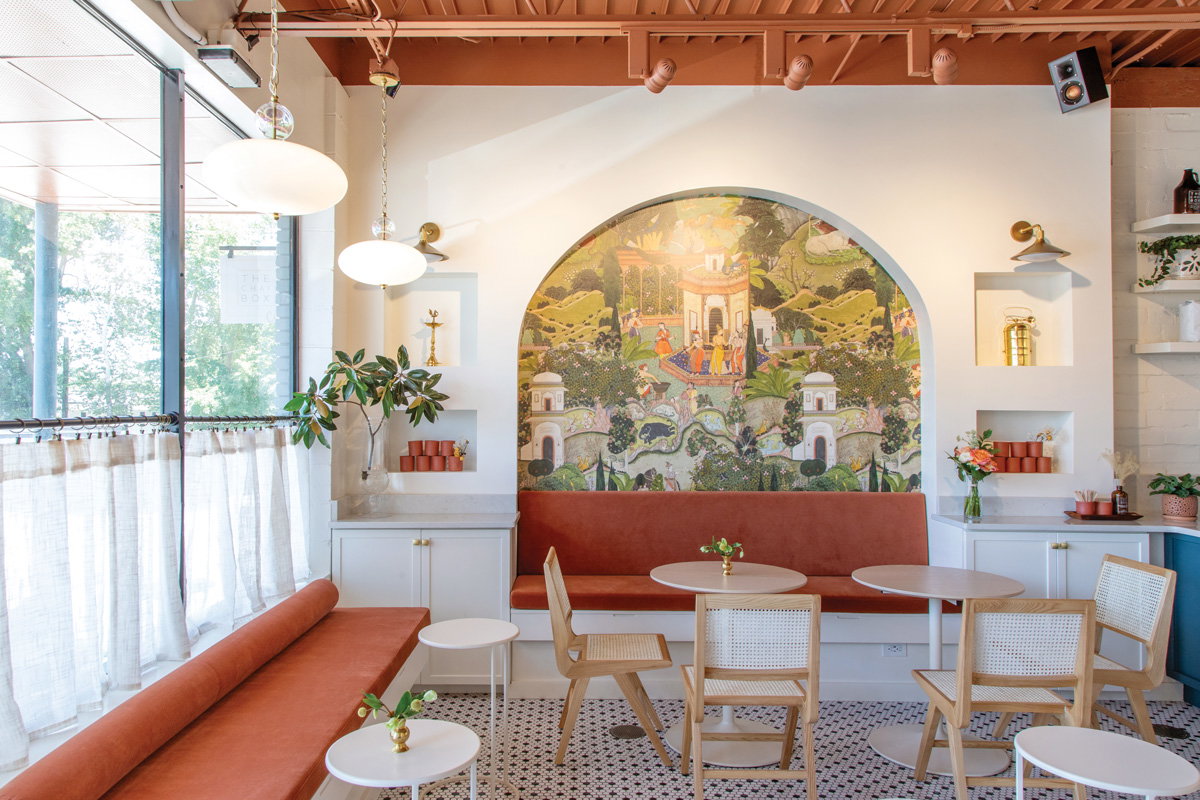 A garden-inspired mural, spiced teas