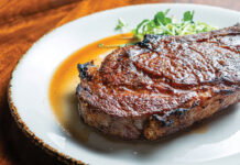 Atlanta’s 10 Best Steakhouses: Arnette’s Chop Shop A juicy steak on a plate