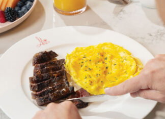 7 restaurants to find Atlanta’s best steak and eggs A man cuts into his steak and eggs at Brasserie Margot