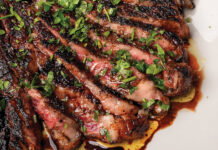 Atlanta’s 10 Best Steakhouses: KR SteakBar Strips of signature steak covered in cilantro