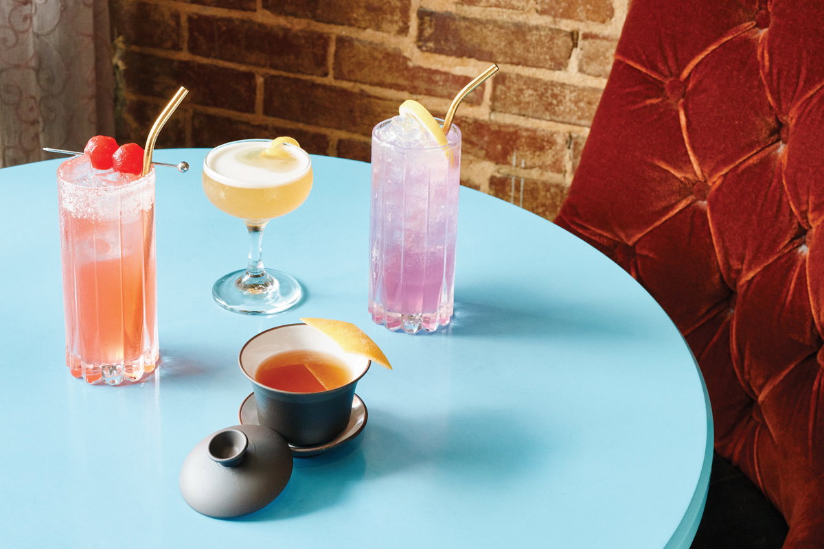 N/A options at Southern Belle and Georgia Boy: tropical Amoreena (in coupe), blueberry-tinged Purple Rain, China Town Tea, and Watermelon Sugar