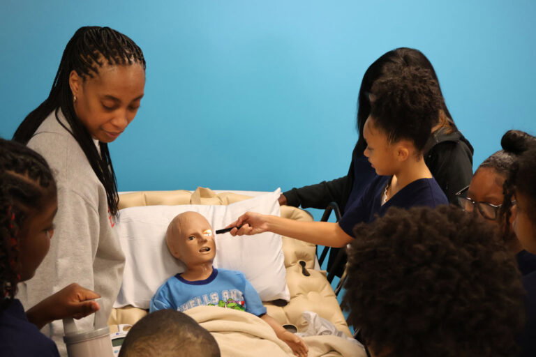Sixth graders wear scrubs at this new Atlanta charter academy that trains students for healthcare careers