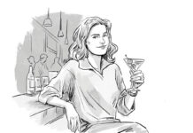 Editor’s Journal: After all these years, my favorite restaurant is still Bones An illustration of Allison Entrekin holding a martini at a bar
